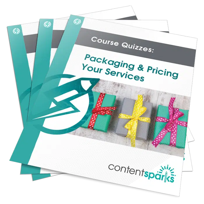 Packaging & Pricing Your Services PLR Course Quizzes