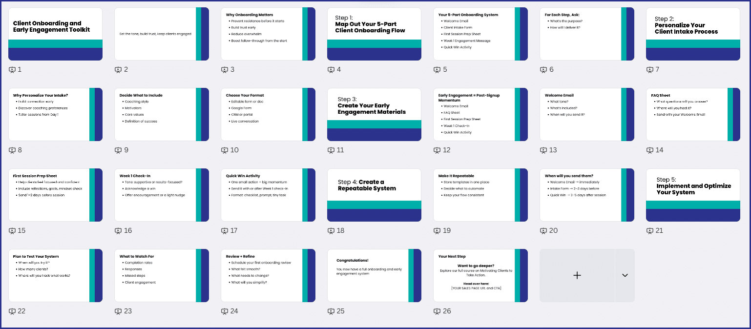 ClientOnboarding_Slides Client Onboarding and Early Engagement – PLR Toolkit - Slides
