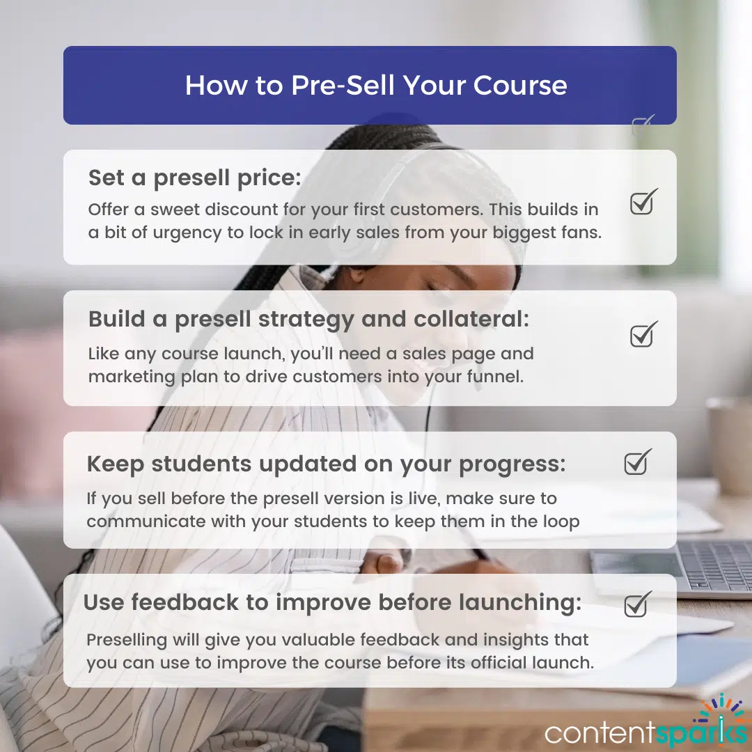 How to Pre-Sell Your Course