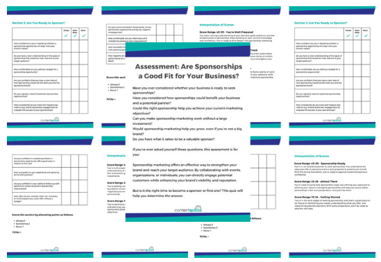Assessment_ Are Sponsorships a Good Fit for Your Business1 7. Assessment: Are Sponsorships a Good Fit for Your Business?