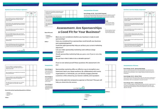 7. Assessment: Are Sponsorships a Good Fit for Your Business?
