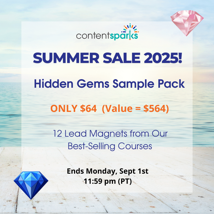 Summer Sale Mockup - 700 x 700 Summer Sale 2025 - Hidden Gems Lead Magnet Sample Pack