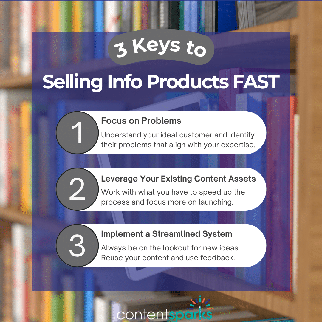 3 Keys to Selling Info Products FAST 3 Keys to Selling Info Products FAST