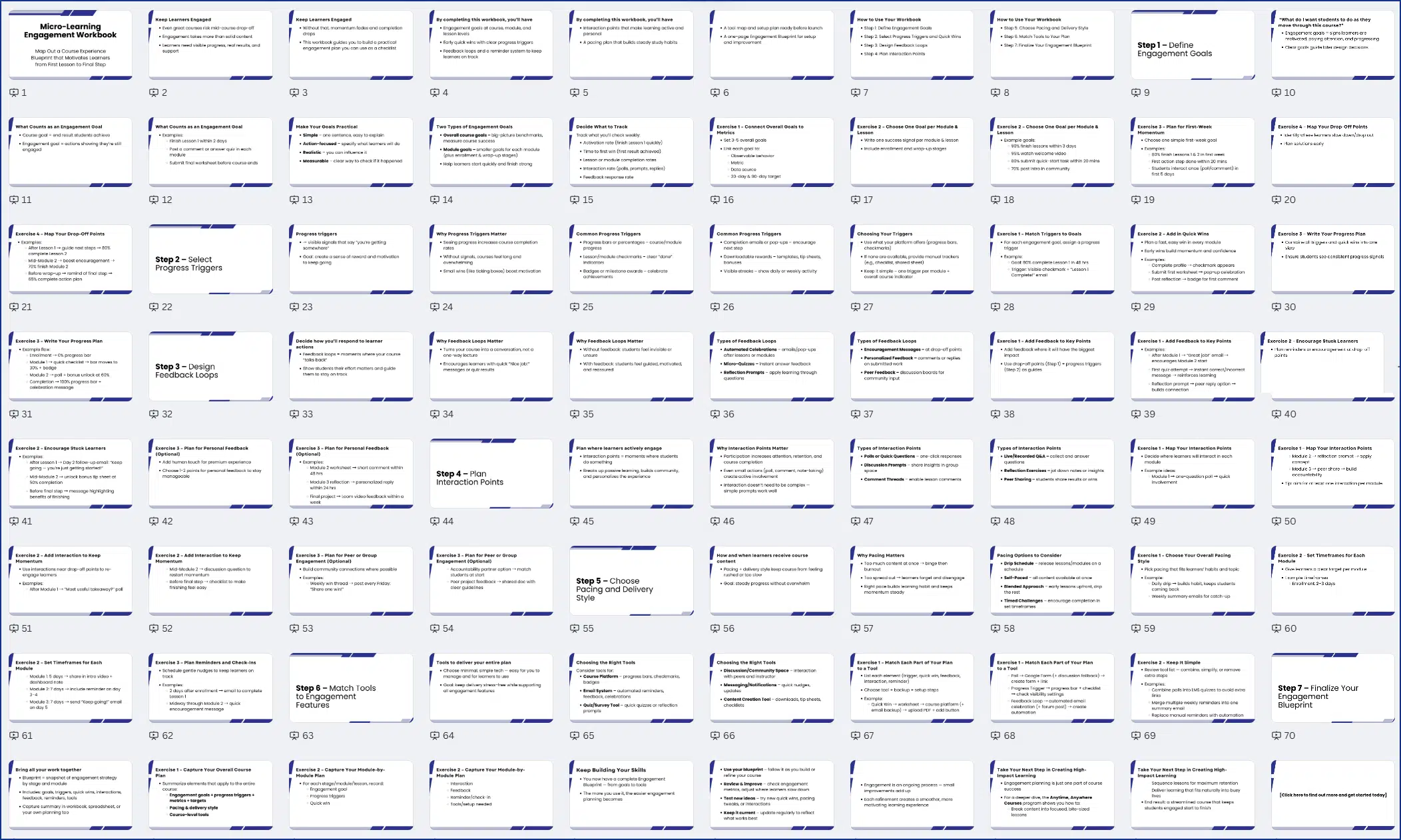 Micro-Learning Engagement Workbook Slides