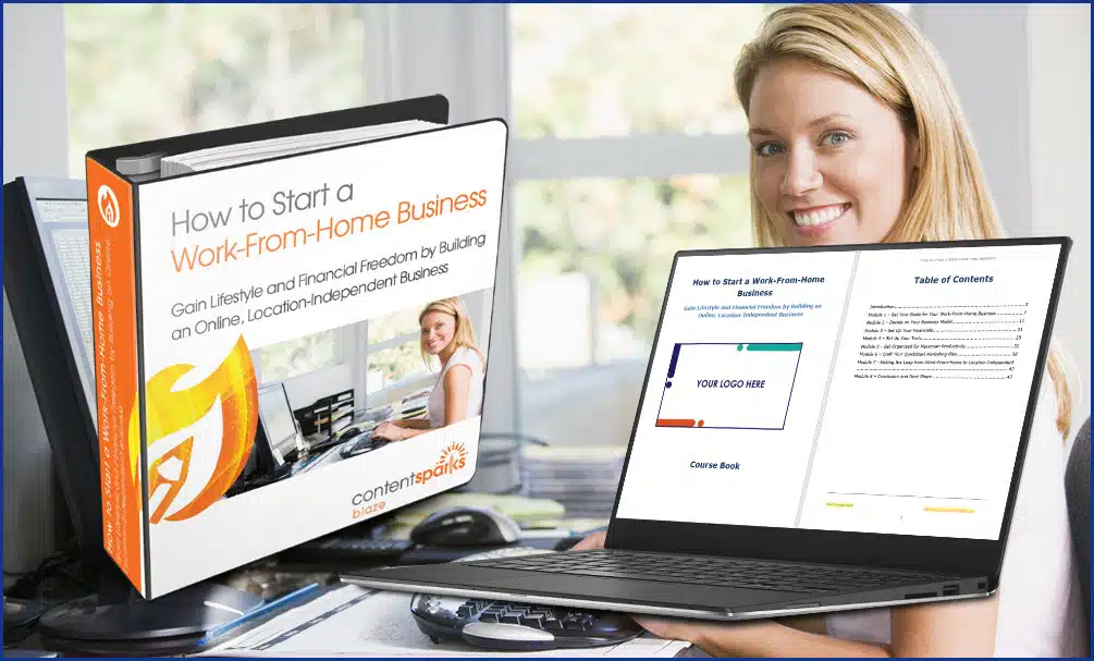HomeBiz_SalesPageCollageBlaze Start a Work-From-Home Business PLR Course