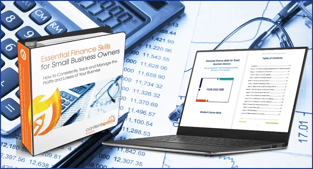 SmallBizFinanceB;aze_SalesPageCollage Essential Finance Skills for Small Business Owners PLR Course