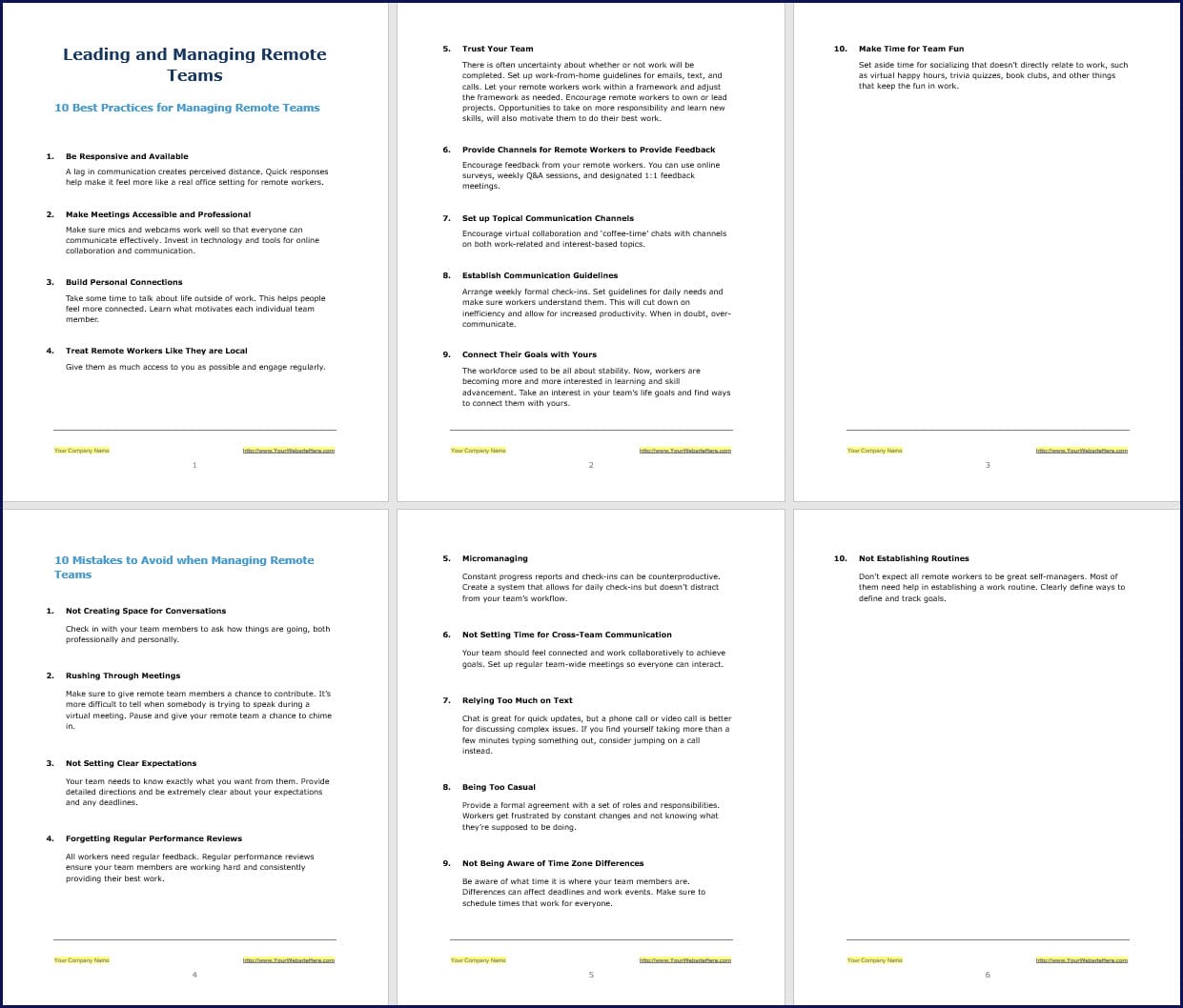 10 Best Practices & 10 Mistakes to Avoid for Managing Remote Teams 