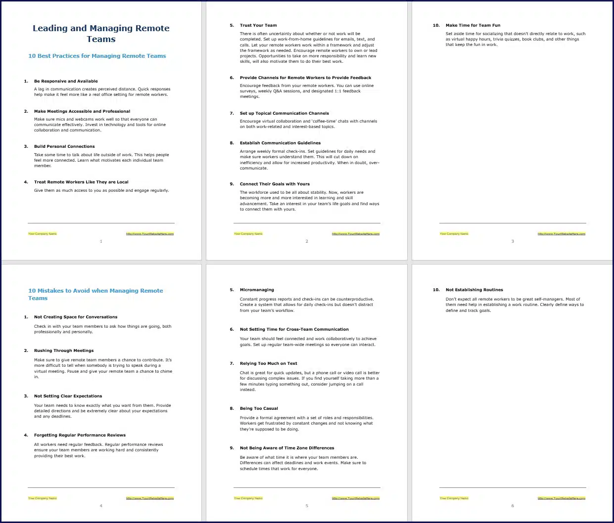 Managing Remote Teams - Best Practice & Mistakes 10 Best Practices & 10 Mistakes to Avoid for Managing Remote Teams