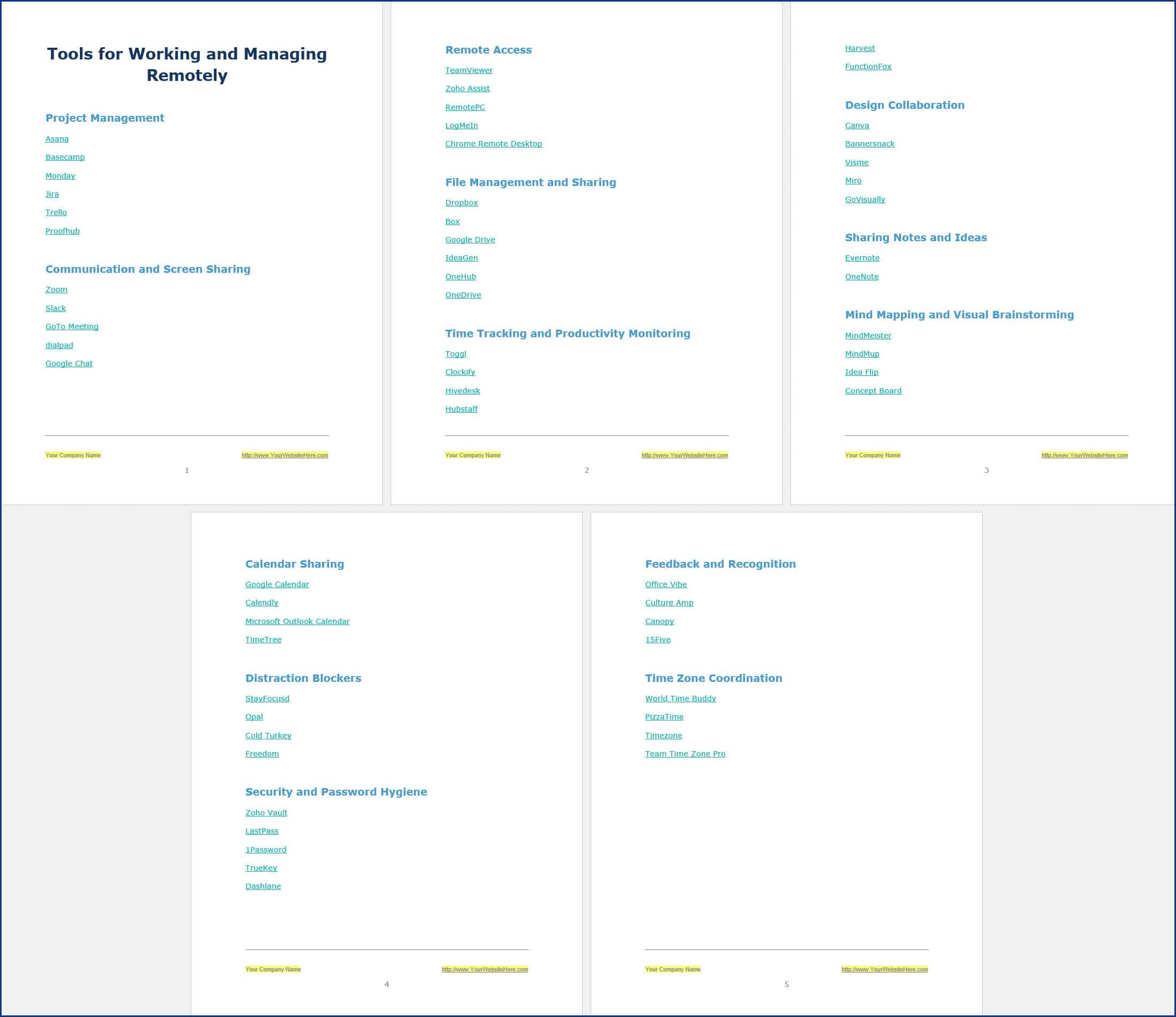 Tools for Working and Managing Remotely