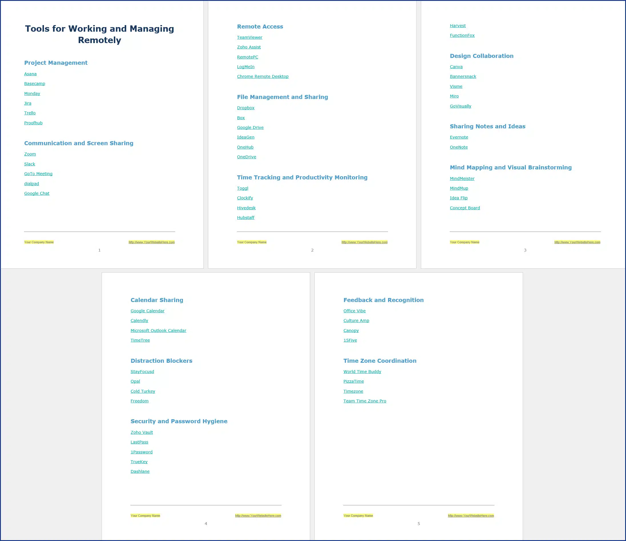 Working & Managing Remote Teams - Tools List Tools for Working and Managing Remotely
